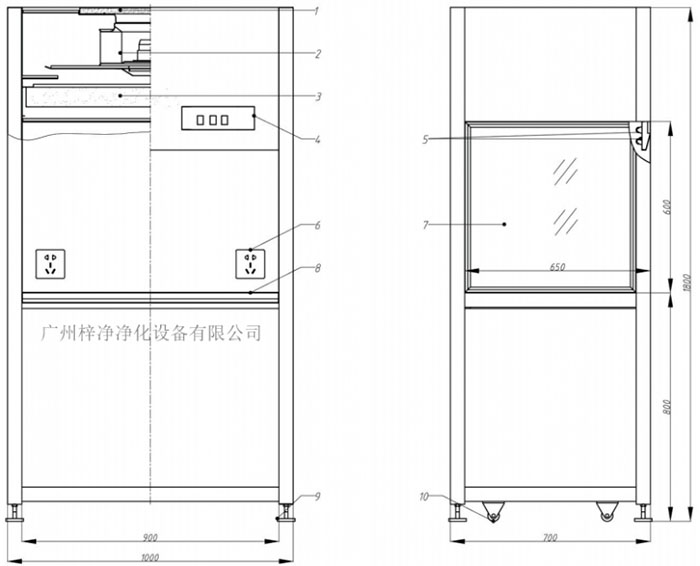 垂直流超凈工作臺設(shè)計方案圖 垂直流超凈工作臺設(shè)計方案圖